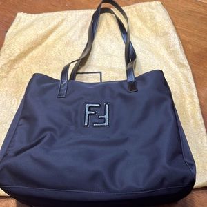 Fendi Nylon and Leather Bag
